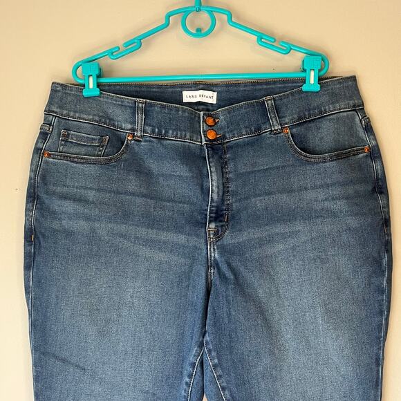 Lane Bryant Medium Wash Flared Jean Capris Size 22 - Picture 7 of 12